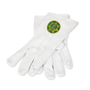 Super quality white cotton gloves with Council insignia embroidered on each glove. The gloves have a popper fastening to rear and come in a cellophane sleeve. Easy open & close popper fitment Ribbed front